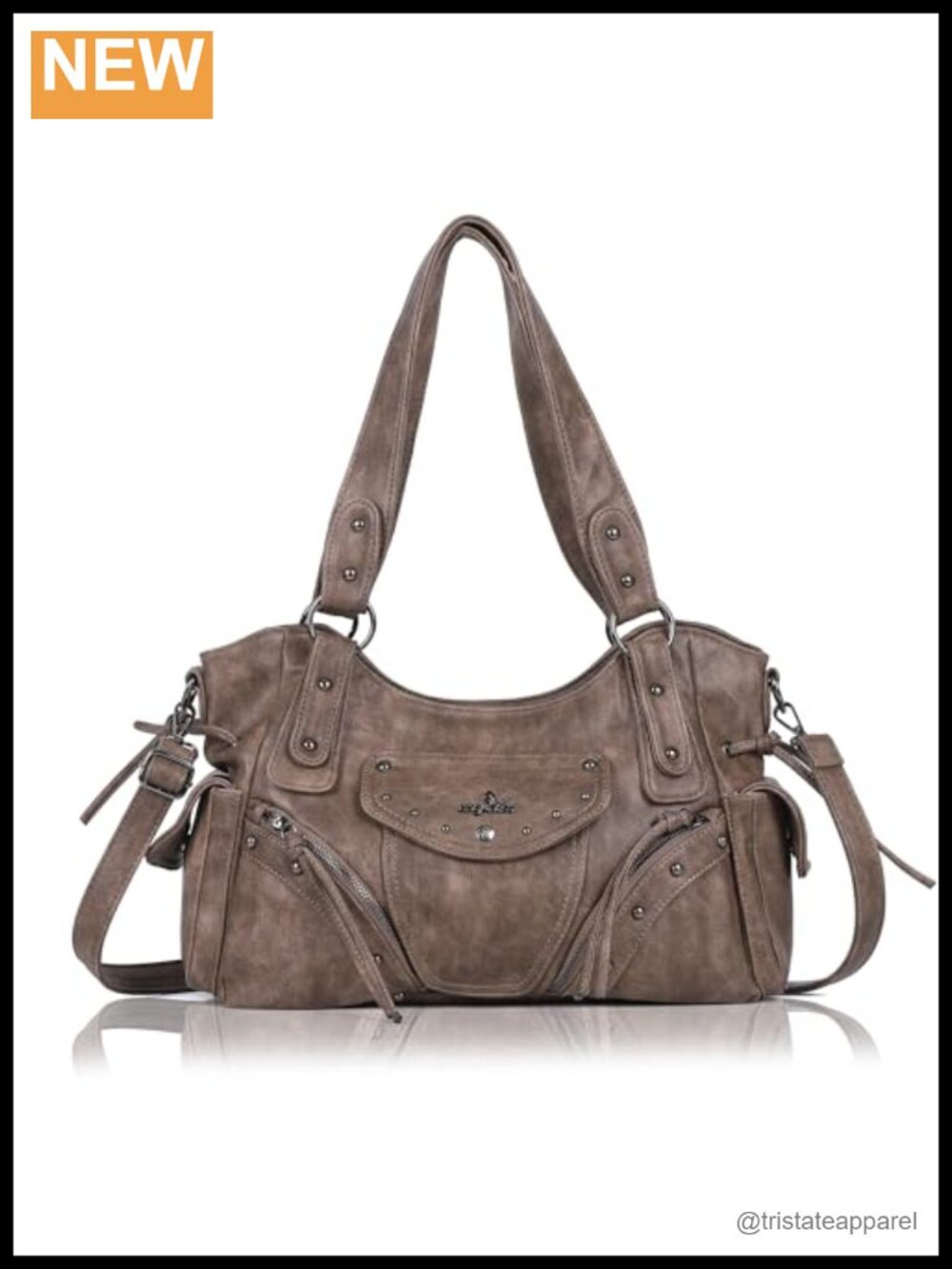 Retro Washed Vegan Leather Hobo Bag Crossbody Satchel Purse